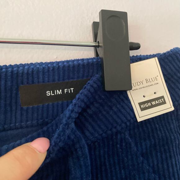 NWT Judy Blue Women's size 29 Slim Fit Blue Corduroy High Waisted Pants - Picture 4 of 12